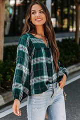 Weekend Moments Plaid Long Sleeve Top