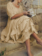 Vestido largo de encaje con temperamento