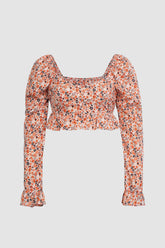 Floral Puff Sleeve Blouse