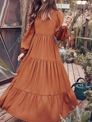 Vestido largo maxi vestido swing