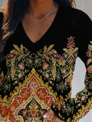 Camisetas florales bohemias de talla grande