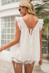 Hey Sun Ray – Tanktop mit V-Rücken und Spitze