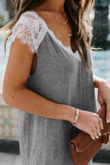 Dear Heart Lace Up Short Sleeve Top