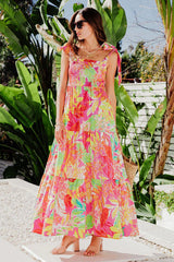 Bloom With A View Print Sleeveless Maxi Dress
