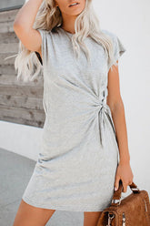 Vestido mini recto de manga corta Love and Joy