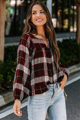 Weekend Moments Plaid Long Sleeve Top