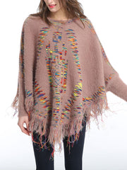 Pullover mit Fledermausärmeln und Labyrinthmuster