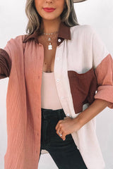 Field Day Colorblock Button Down Top