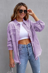 Lo que me gusta de la chaqueta vaquera de manga larga con bolsillo