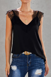 Love Light Lace V-Neck Tank Top