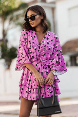 Bring Your Love Print Layered Mini Dress