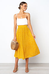 Keep Loving Pleated Print Pocket Maxi Skirt