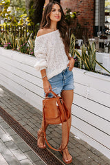 Suéter de punto con lazo en la espalda More To Love