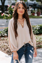 Enternally Bold V-Neck Long Sleeve Top