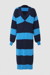 Contrast Stripe Oversized Sweater Dress