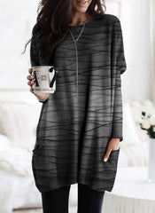 Camisetas casuales estampadas a rayas