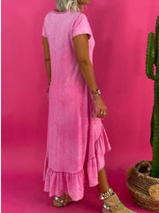 Vestidos vintage sencillos de mezcla de algodón