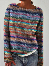 Plus size Casual Long Sleeve Striped Shirts & Tops