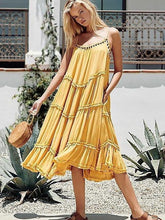 Vestidos playeros largos con escote tipo chaleco y drapeado puro