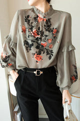Love Of Romance Print Statement Sleeve Top