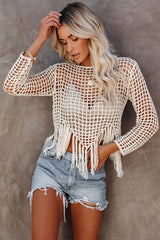 Top con borlas huecas "Bonjour To You"