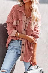 With Ease Button Down Corduroy Shacket