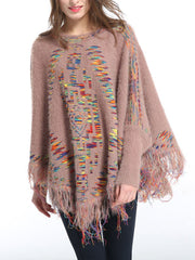 Pullover mit Fledermausärmeln und Labyrinthmuster