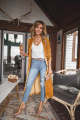 Live In Joy Velvet Long Sleeve Coat