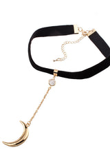 Gargantilla de terciopelo Luna y Sol