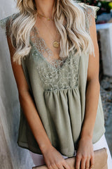 Love Yourself Lace V-neck Two-Piece Top