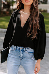 Enternally Bold V-Neck Long Sleeve Top