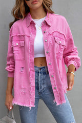 Lo que me gusta de la chaqueta vaquera de manga larga con bolsillo