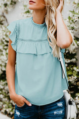 Naturally Beautiful Ruffled Short Sleeve Top