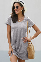 Minivestido de manga corta con efecto romántico