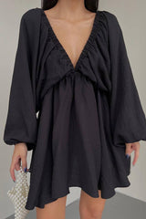 Feeling So Sweet V-neck Long Sleeve Mini Dress