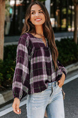 Weekend Moments Plaid Long Sleeve Top