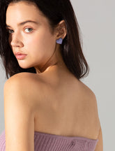 Pendientes de amor morado