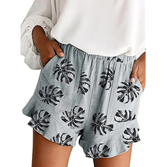Printed Fashion High Waist Shorts Plus Size Loose Casual Pants