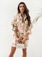 Vestidos skater con cuello camisero y estampados elegantes de verano