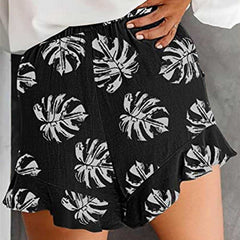 Printed Fashion High Waist Shorts Plus Size Loose Casual Pants