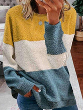 Plüsch Gored Rundhals Langarm Sweatshirts