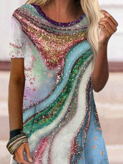 Ombre Vacation Kurzarm-T-Shirt für den Sommer