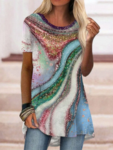 Ombre Vacation Kurzarm-T-Shirt für den Sommer