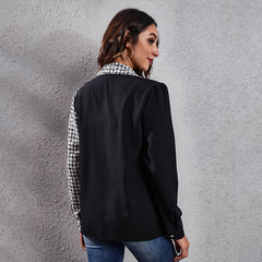 Blusenoberteile mit Puffärmeln und Karomuster