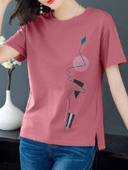 Camisetas estampadas de talla grande para mujer
