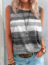 Camisas y tops estampados con cuello redondo y hombros descubiertos