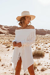 Freethinker Cream Tassel Up Knit Cardiagn