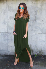 Ocean of Elegance Pocket Maxi Dress
