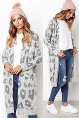 Chancery Leopard Print Knit Sweater Coat