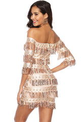 Minivestido con lentejuelas que brilla intensamente